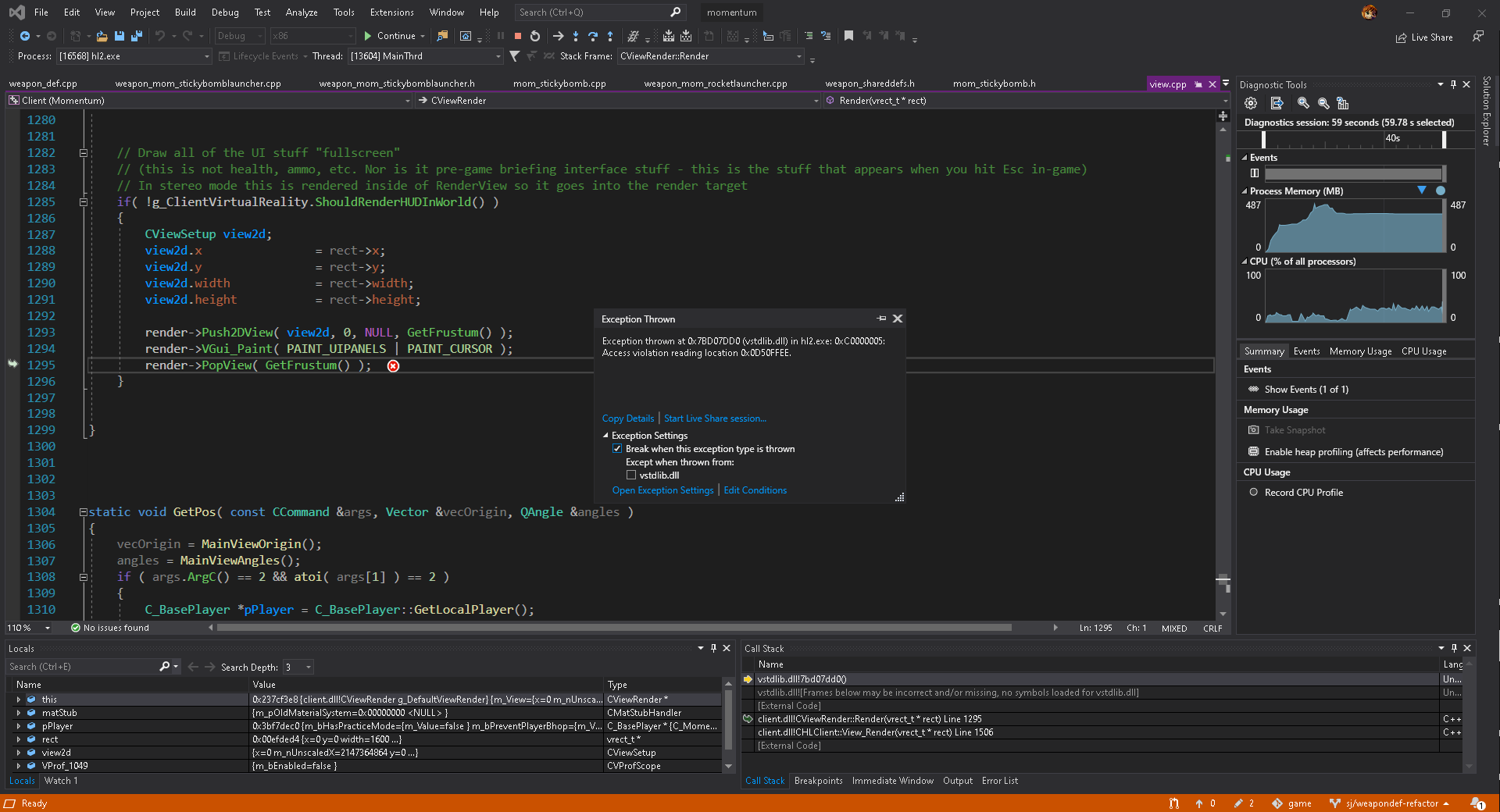 mat_texture_list 1 causes inconsistent crashes · Issue #548 · momentum ...