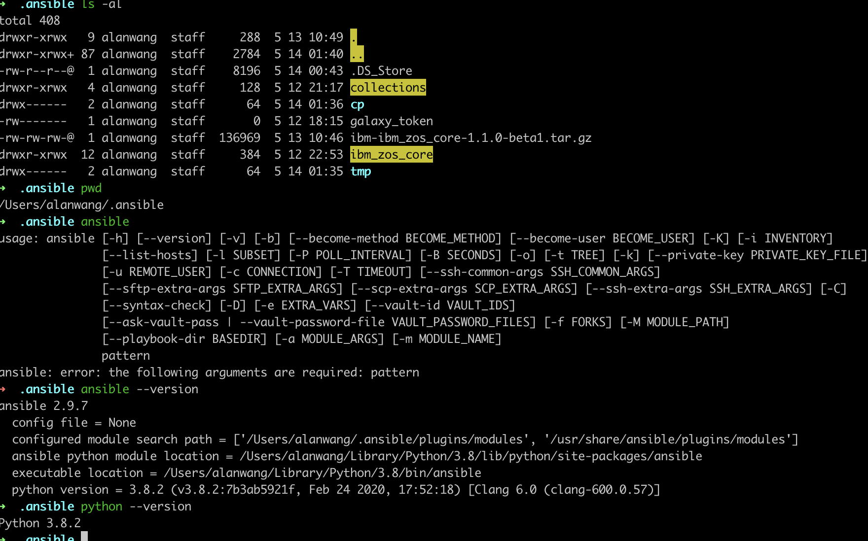 user_5ae56ec3 さま Error while trying to execute sample playbook-Looked for