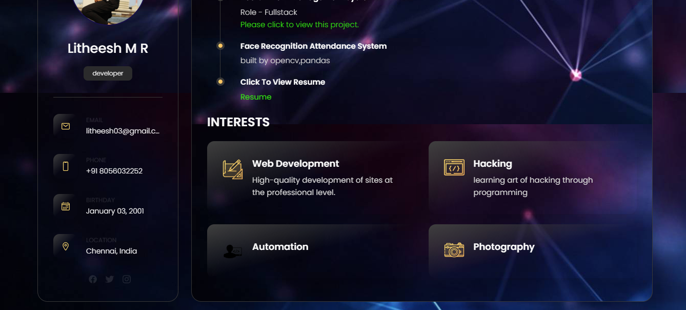 GitHub - litheesh03/portfolio