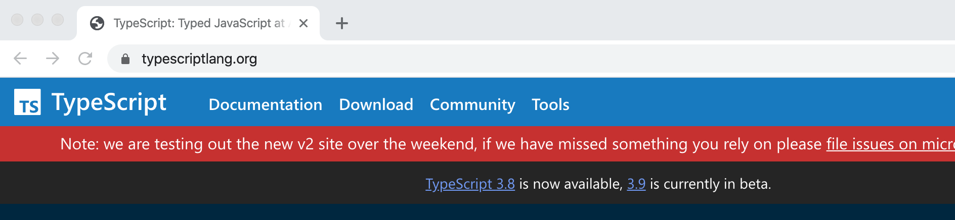 Idea: Main links are broken · Issue #446 · microsoft/TypeScript-Website ...