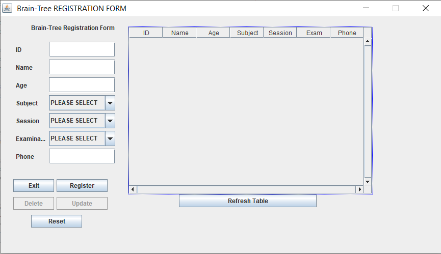 GitHub - sarvessveeriyah2312/Java-Registration-Project-with-GUI-master