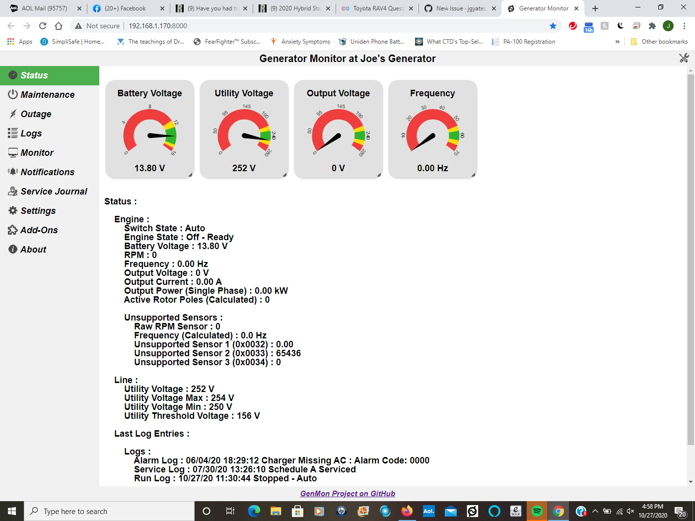 Gauges on status page · Issue #459 · jgyates/genmon · GitHub