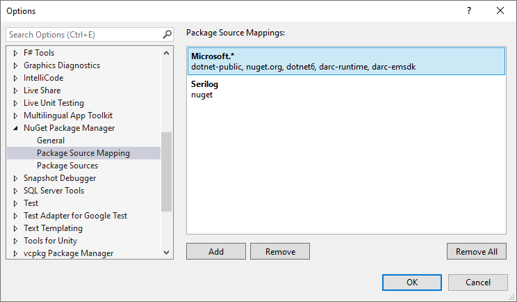 Package Source Mapping Example – AJJBS