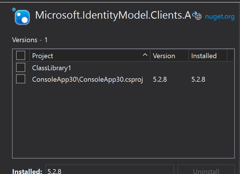 Project List sorting on Version or Installed does not restore when ...