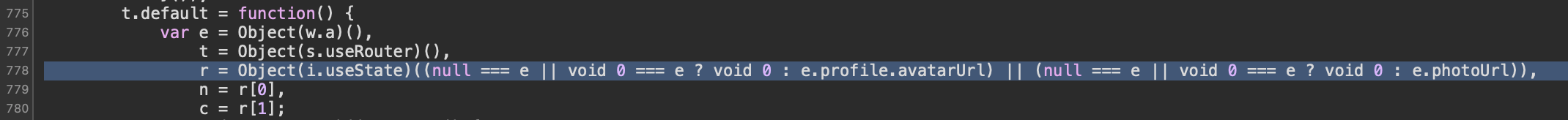 TypeError: null is not an object (evaluating 'e.profile.avatarUrl ...