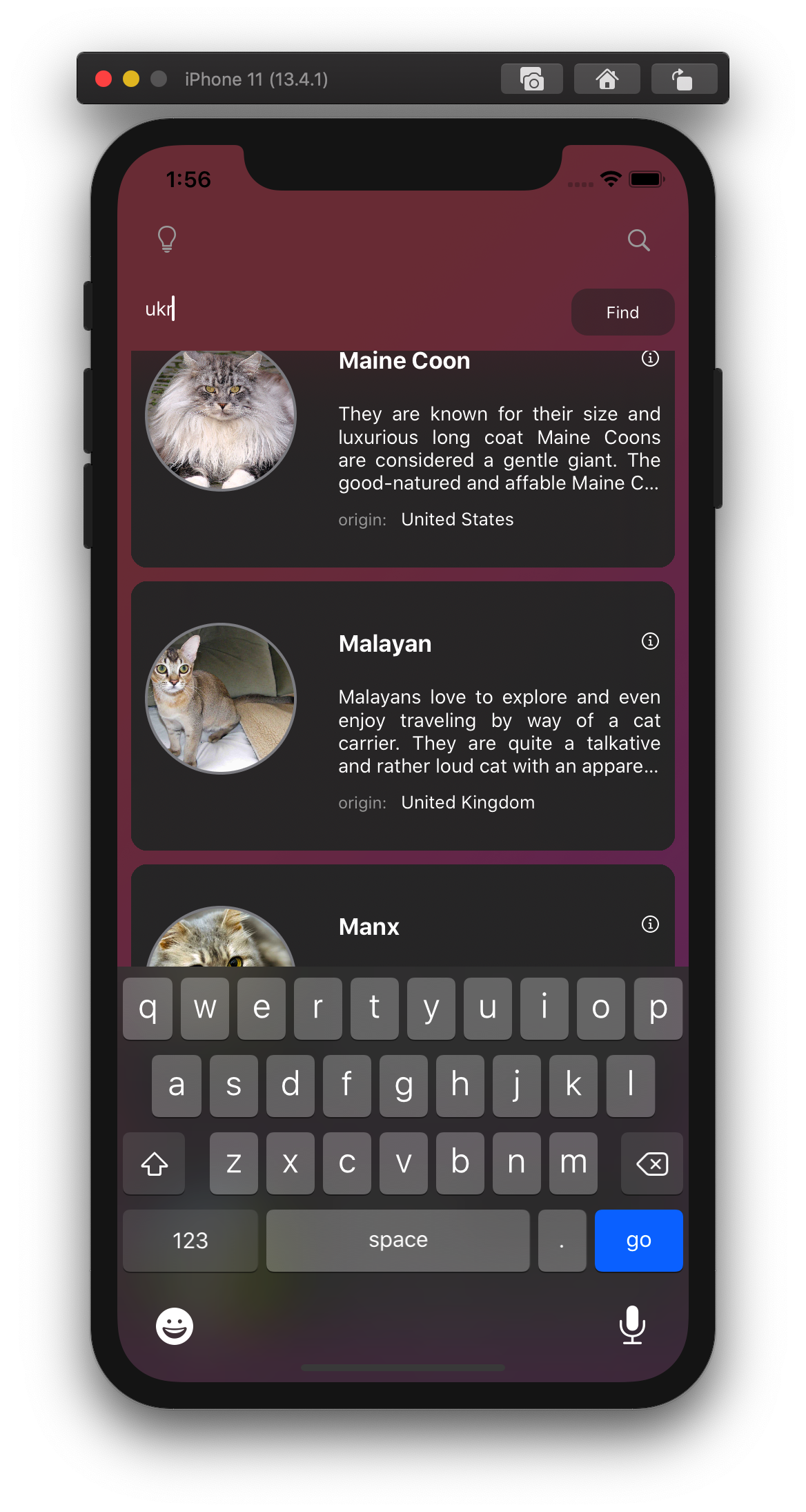 GitHub - xredlinex/CatBreeds: cat breeds the cats api