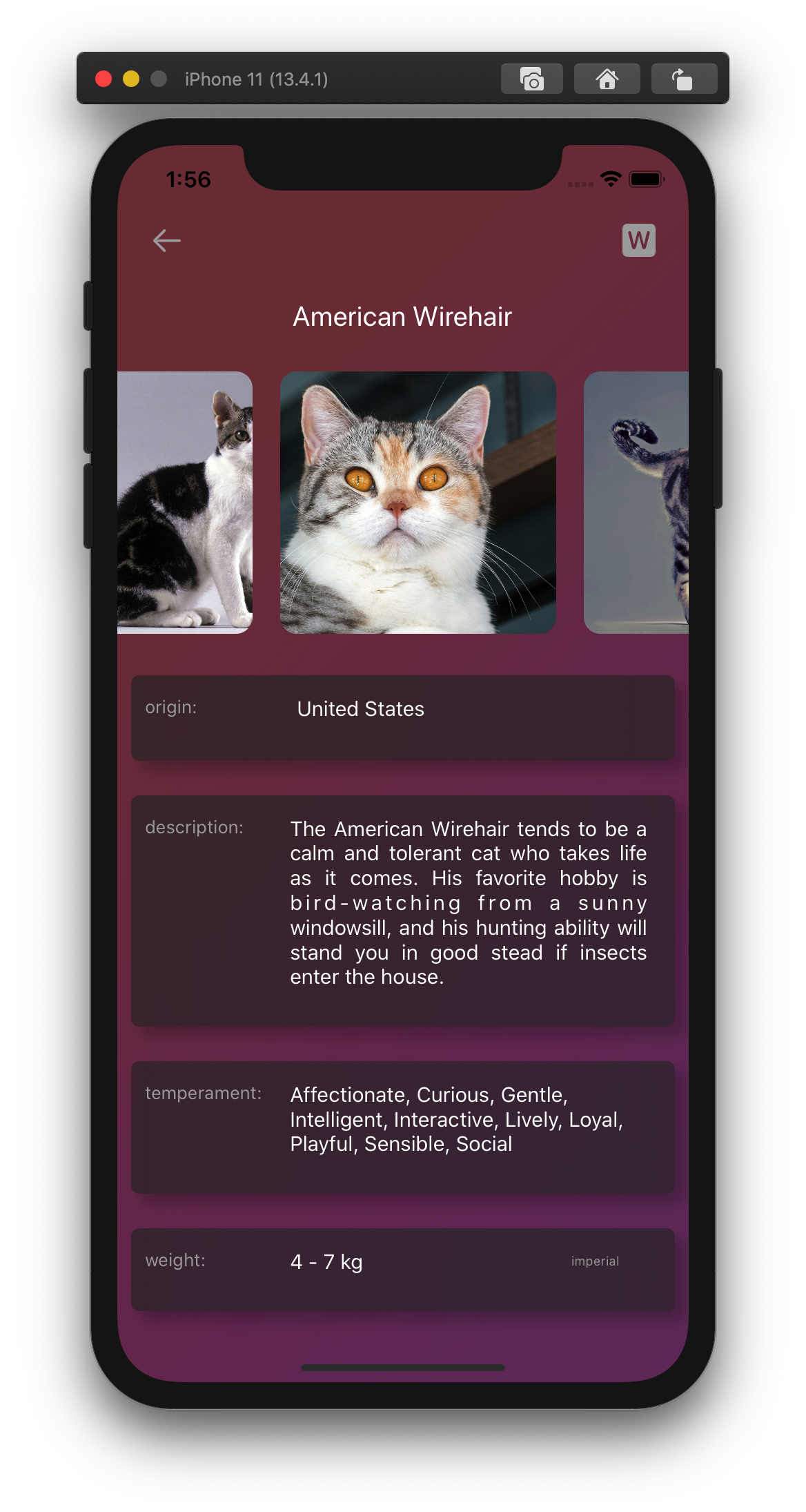 GitHub - xredlinex/CatBreeds: cat breeds the cats api