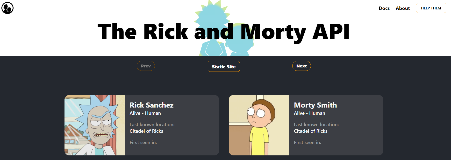 GitHub - LucasDibz/RickyandMortyApi-clone