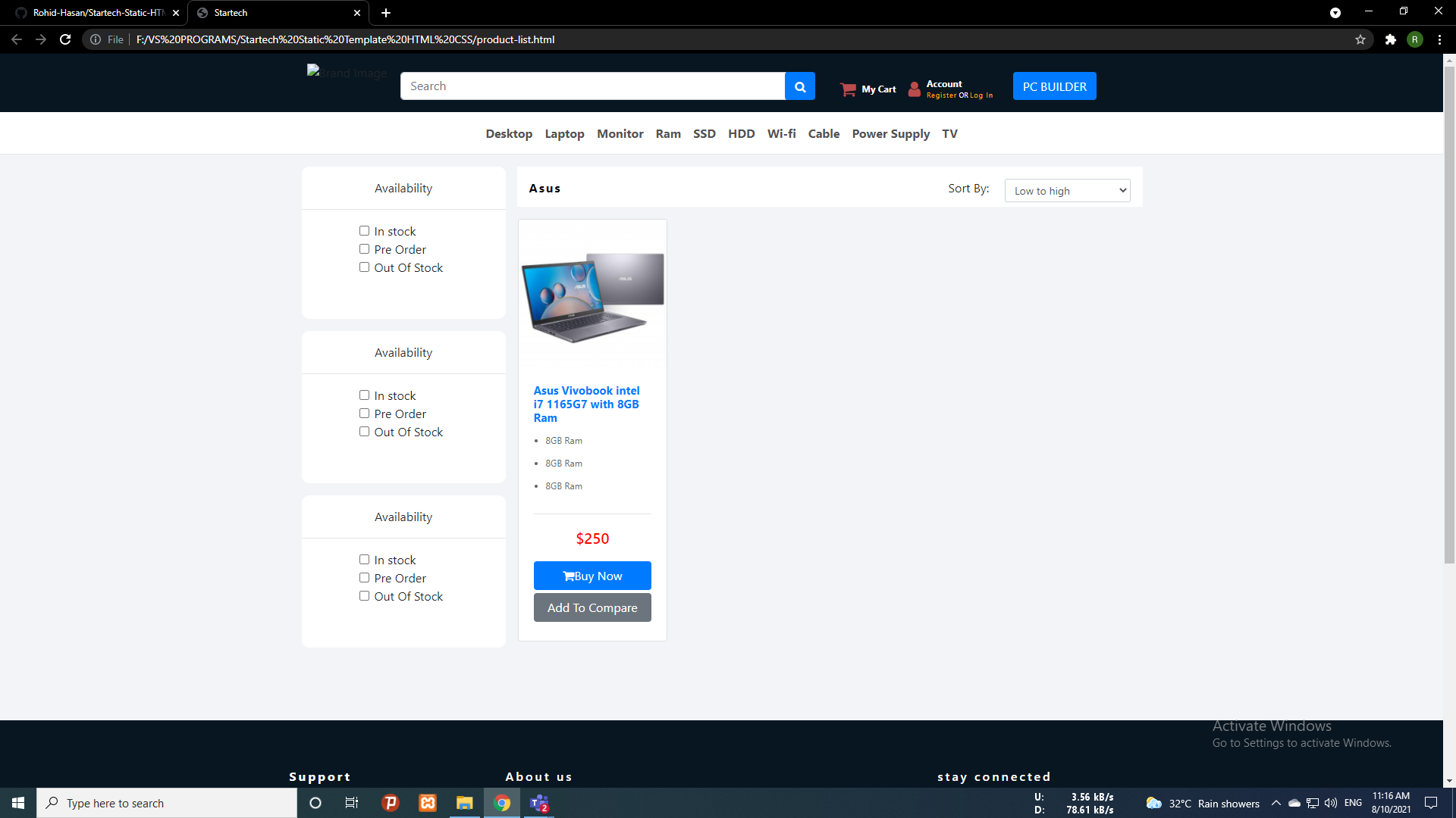 GitHub - Rohid-Hasan/Startech-Static-HTML-CSS-Template