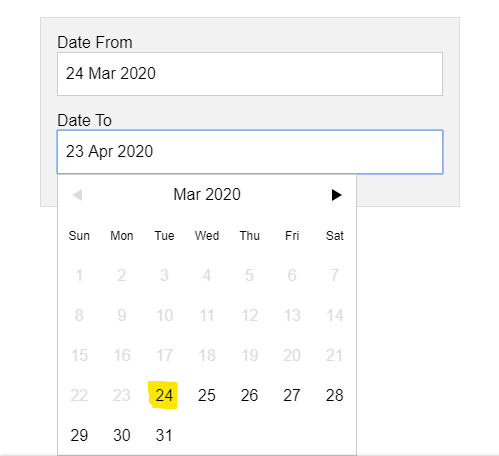 :disabledDates functionality is not working correctly when default date ...