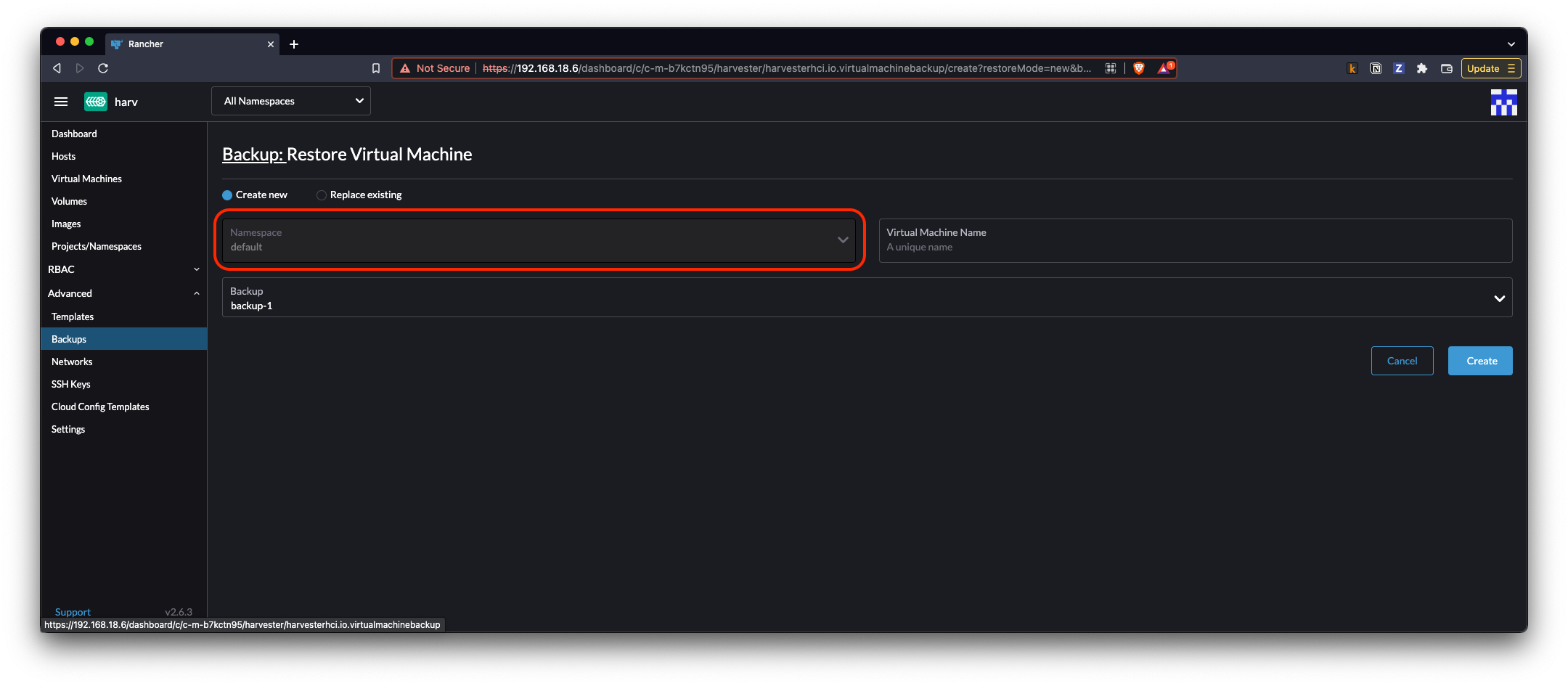 [FEATURE] restore supports restoring to the specified namespace · Issue