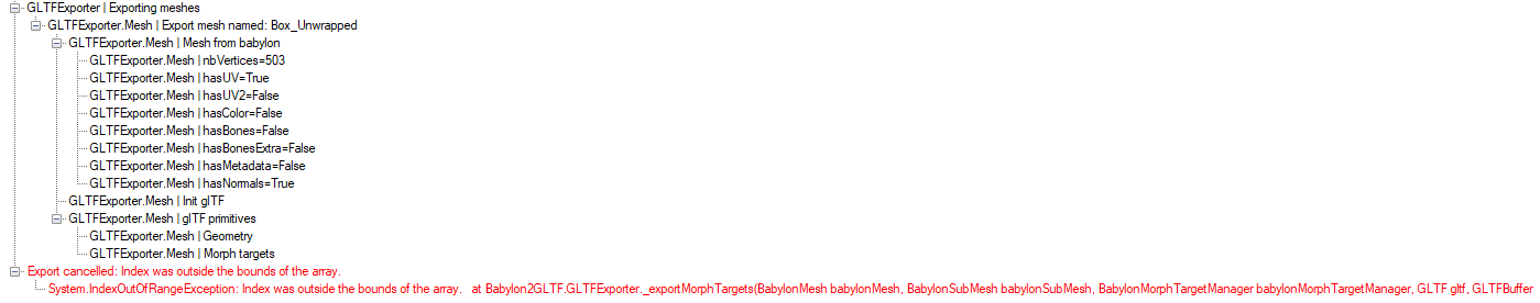 3DS Max exporter fails when exporting an unwrapped mesh with morph ...