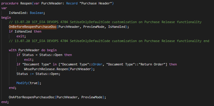 [Additional Parameter Request] Codeunit 415 "Release Purchase Document ...
