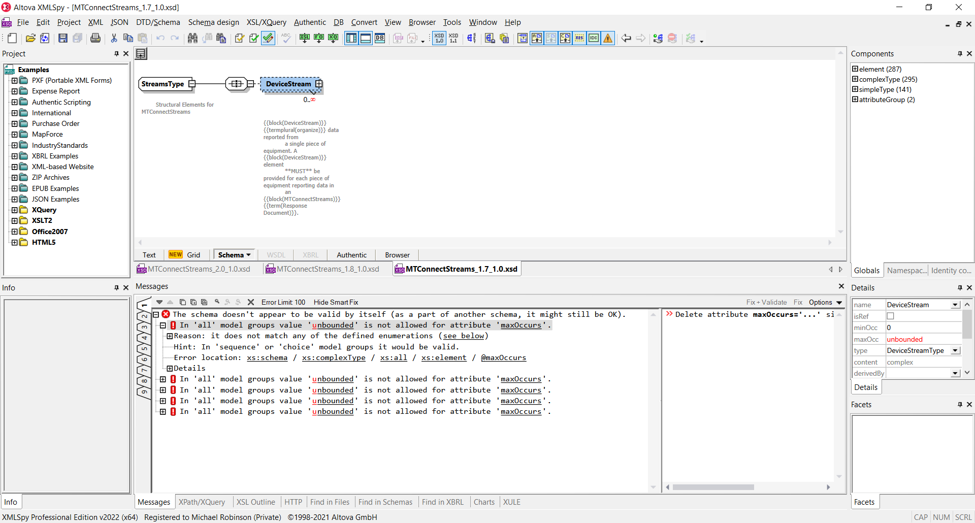 Schema file MTConnectStreams_2.0.0_1.0.xsd is not valid · Issue 230