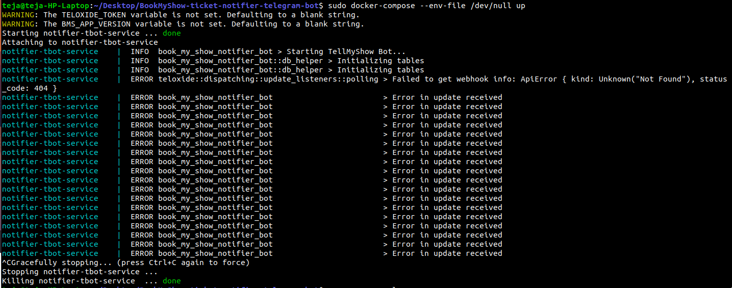 Error while running in docker · Issue #1 · abinpaul1/BookMyShow-ticket ...