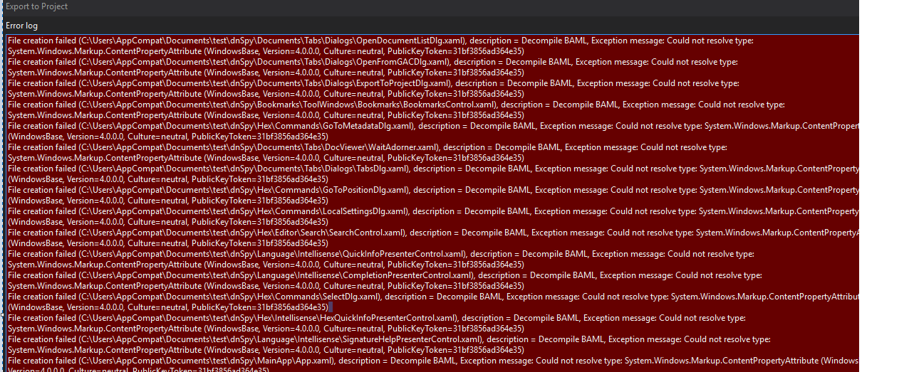 [5.0.200-preview.20566.9] dnspy app Decompile BAML error · Issue #3830 ...