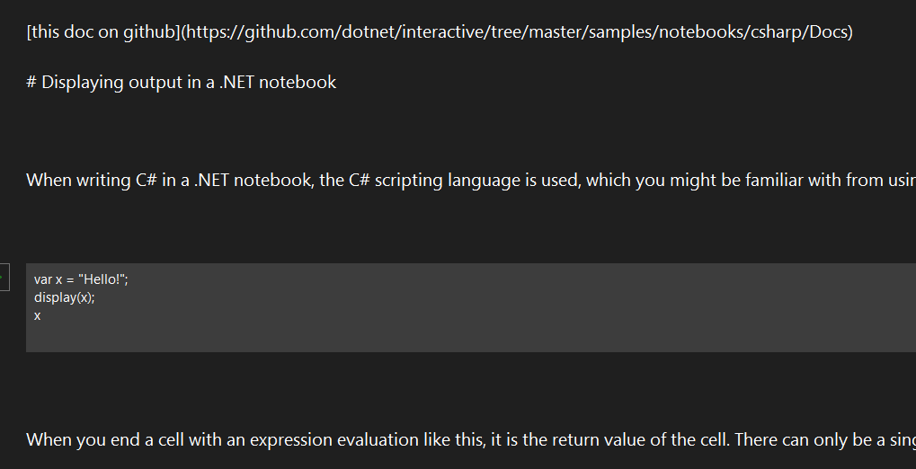 Format the MarkDown blocks in the VS 2022 Notebook Editor · Issue #1826 ...