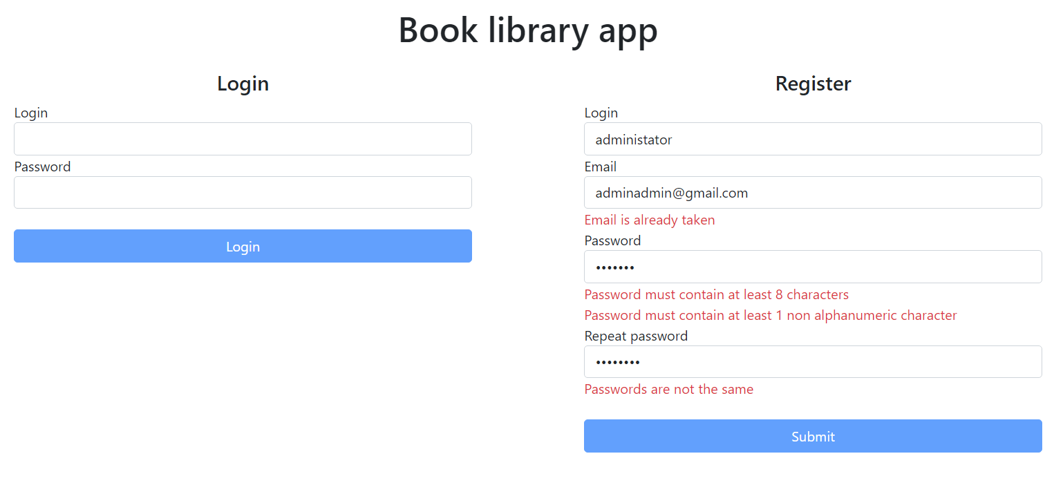 GitHub - AdamWroblewski/BookLibraryApp