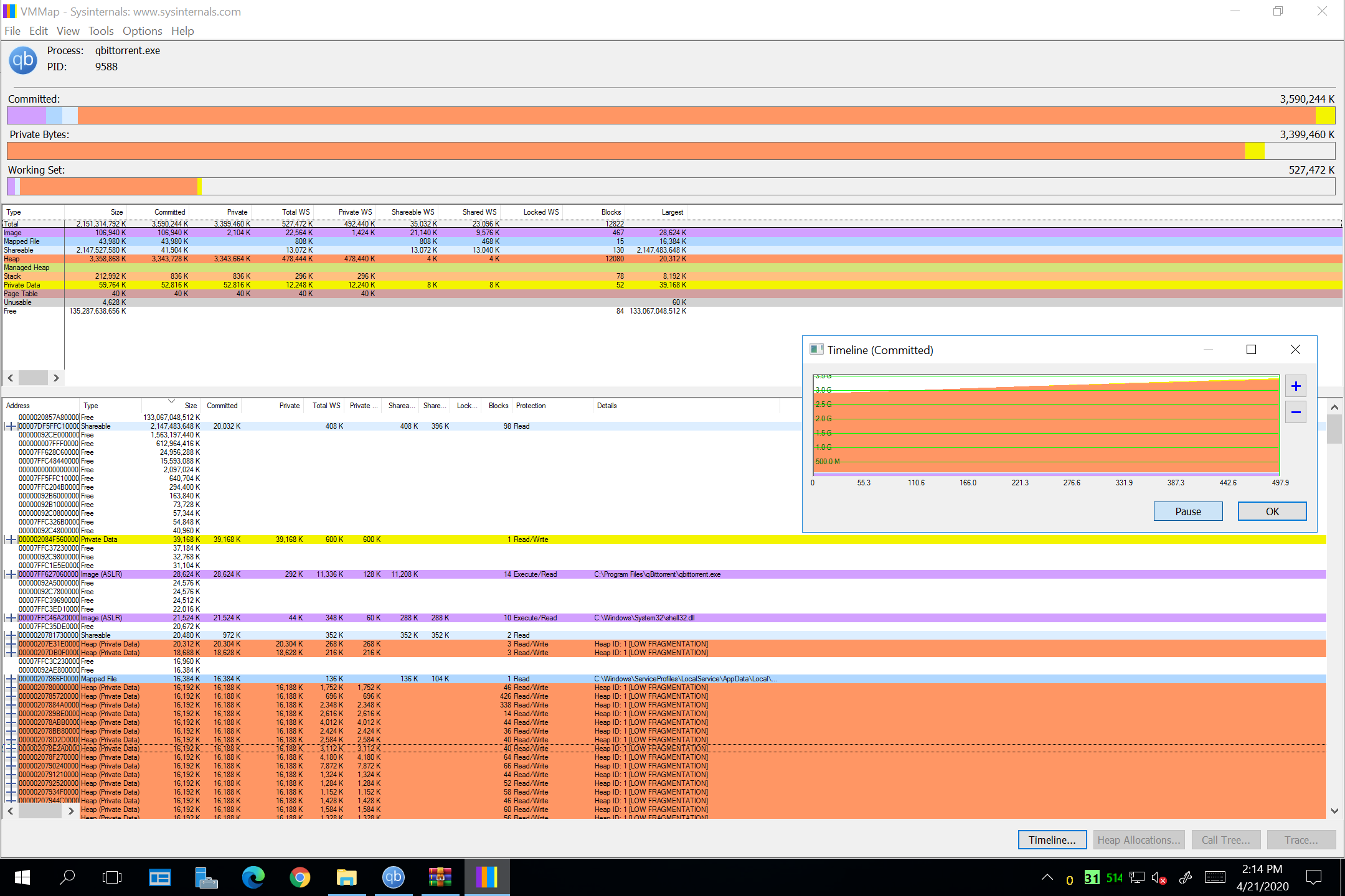 qbittorrent extremely high mem usage qbit debug