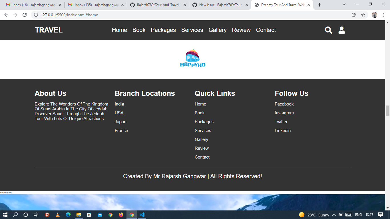 GitHub - Rajarsh789/Tour-And-Travel-Website