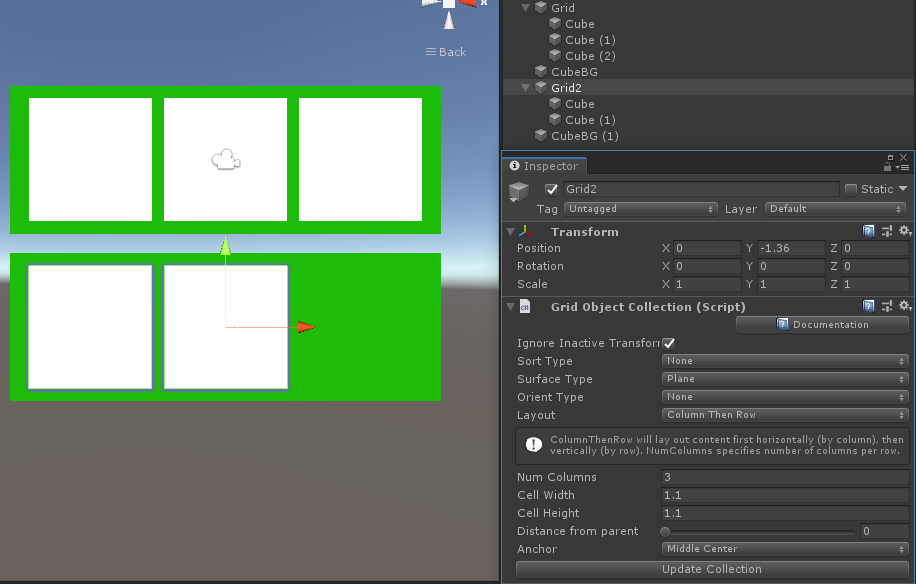 Grid Object Collection Anchor center does not take into account minimum ...
