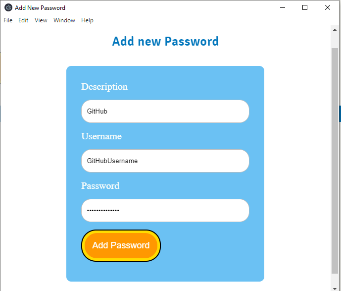 GitHub - Ninjavin/Password-Manager: A Desktop App which helps you ...