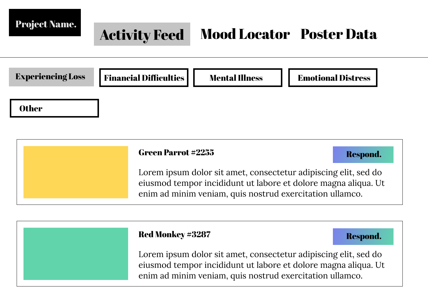 Activity Feed Page · Issue #2 · DivHacks2020/EmoTracker · GitHub