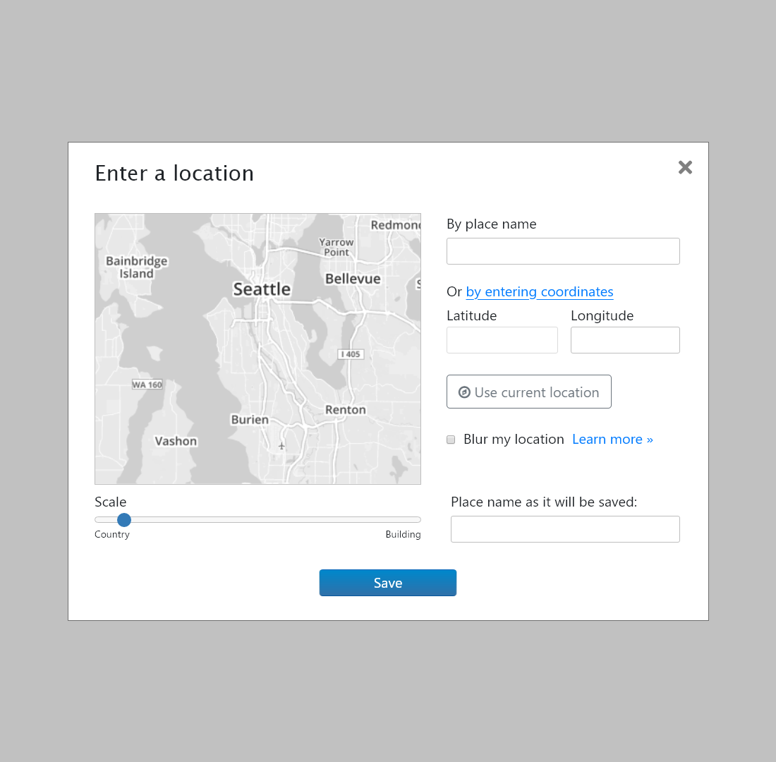 New design for location popup modal · Issue #7031 · publiclab/plots2 ...