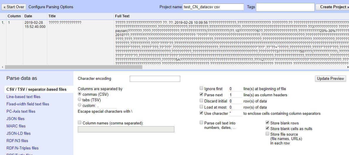 Importing CSV files in Simplified Chinese · Issue #2013 · OpenRefine ...