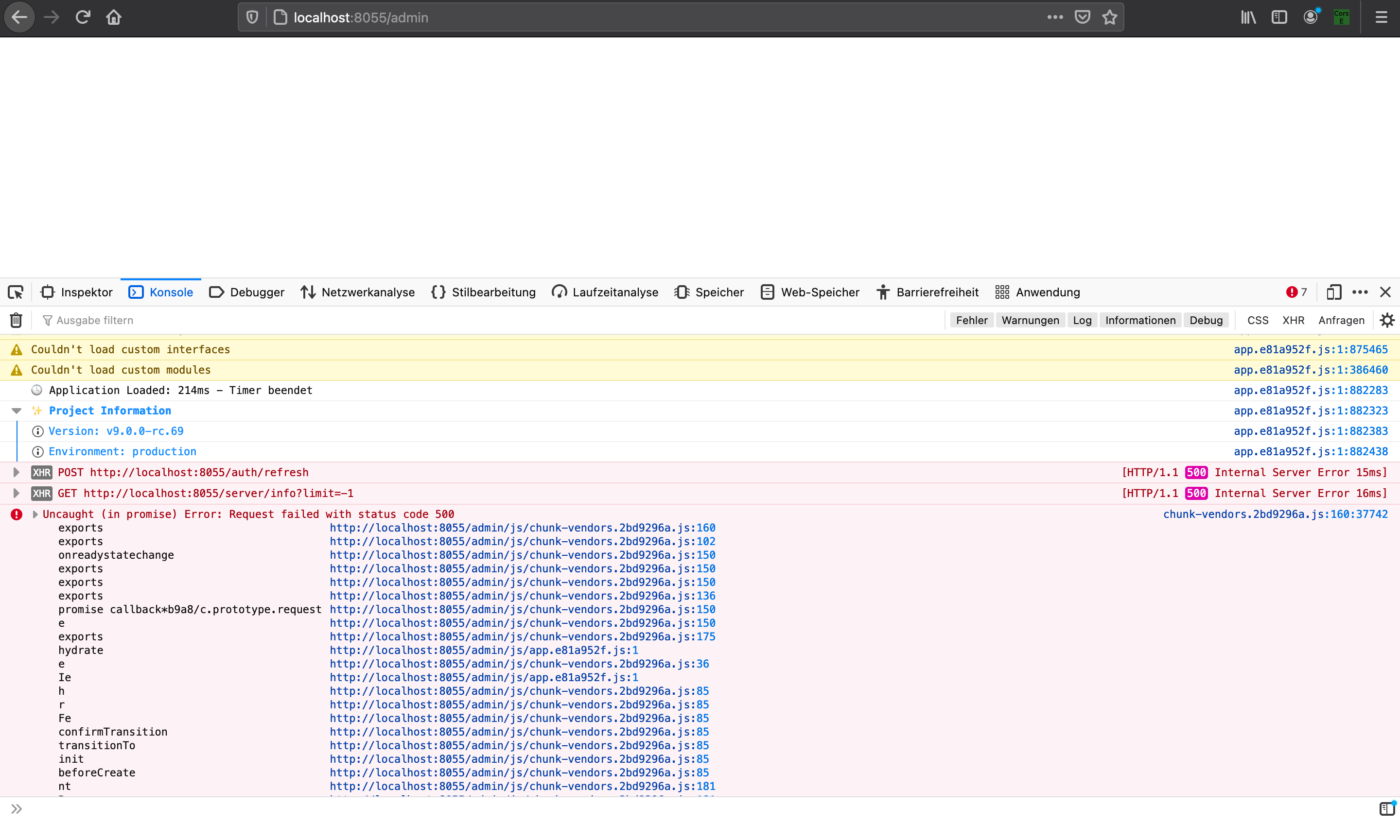 Directus doesn't load the admin page anymore · Issue #5919 · directus ...