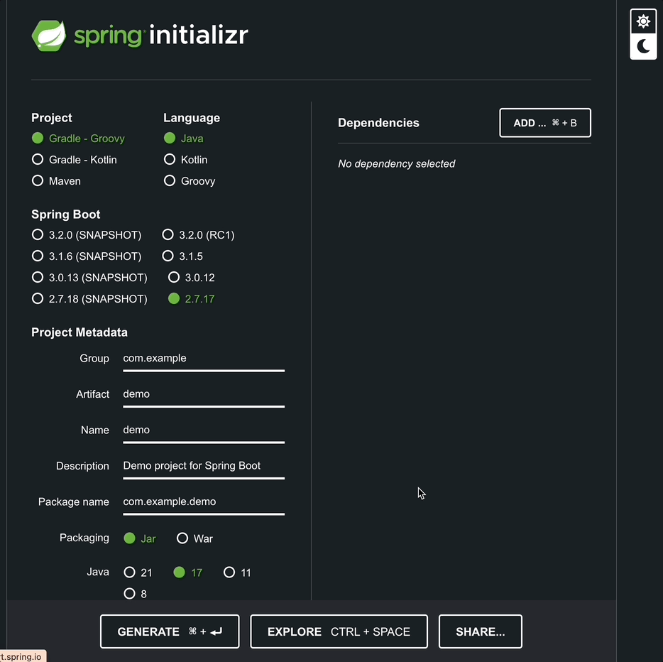 Java version below 17 is still selectable on Spring Boot 3 making ...