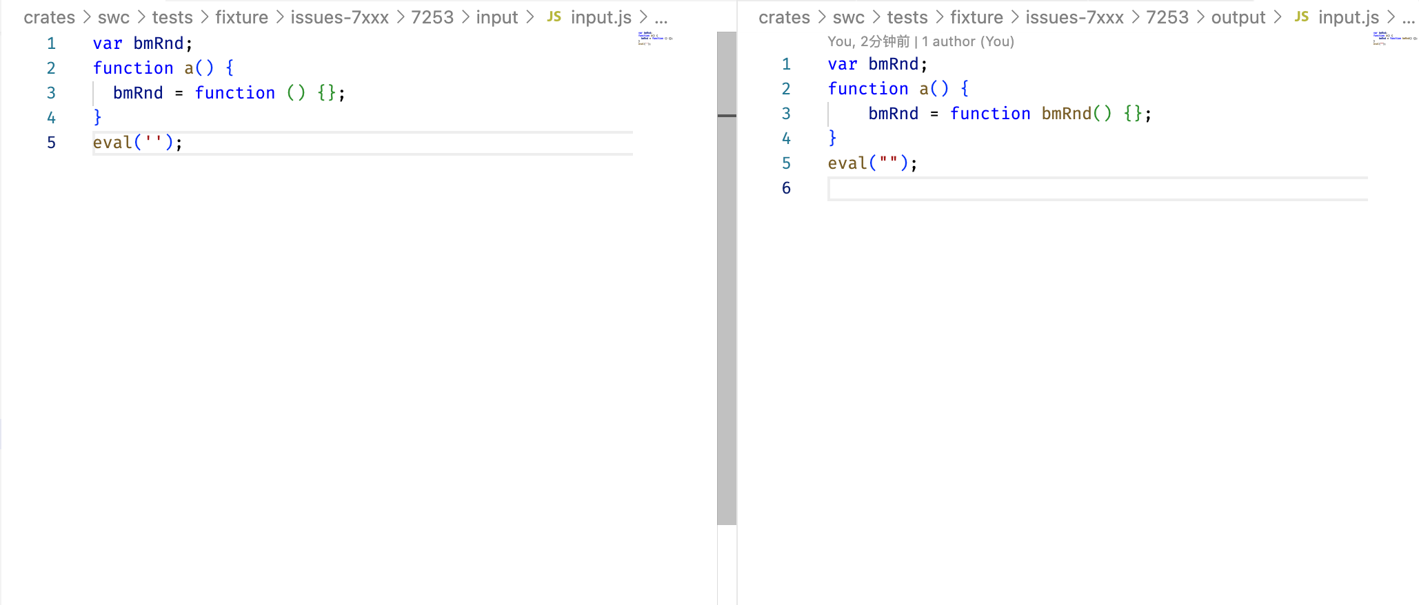 Invalid variable assignment name change in ES5 with eval · Issue #7253 ...