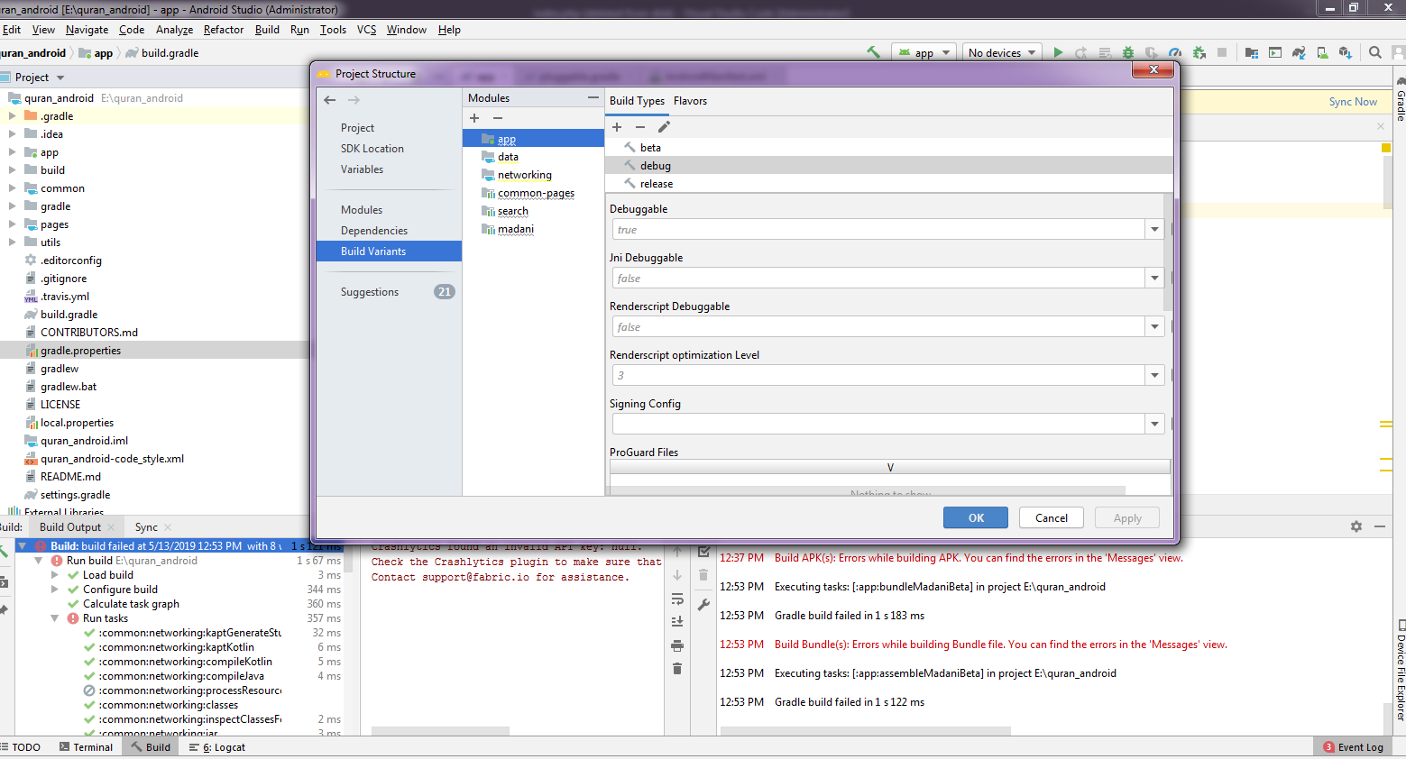 Error Build APK · Issue #1183 · quran/quran_android · GitHub