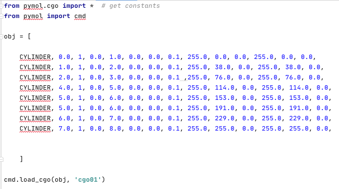 Spectrum CGO · Issue #161 · schrodinger/pymol-open-source · GitHub