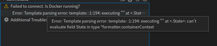connot list any container info · Issue #3746 · microsoft/vscode-docker ...