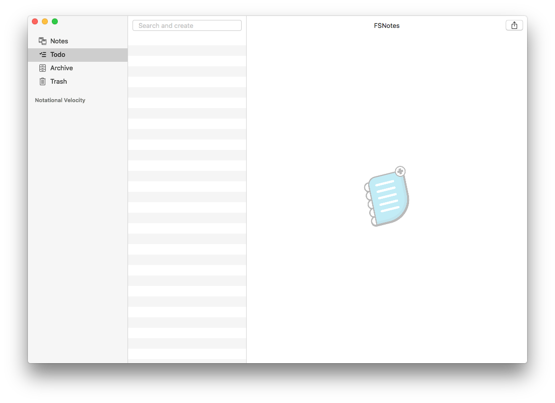 fsnotes with sidebar