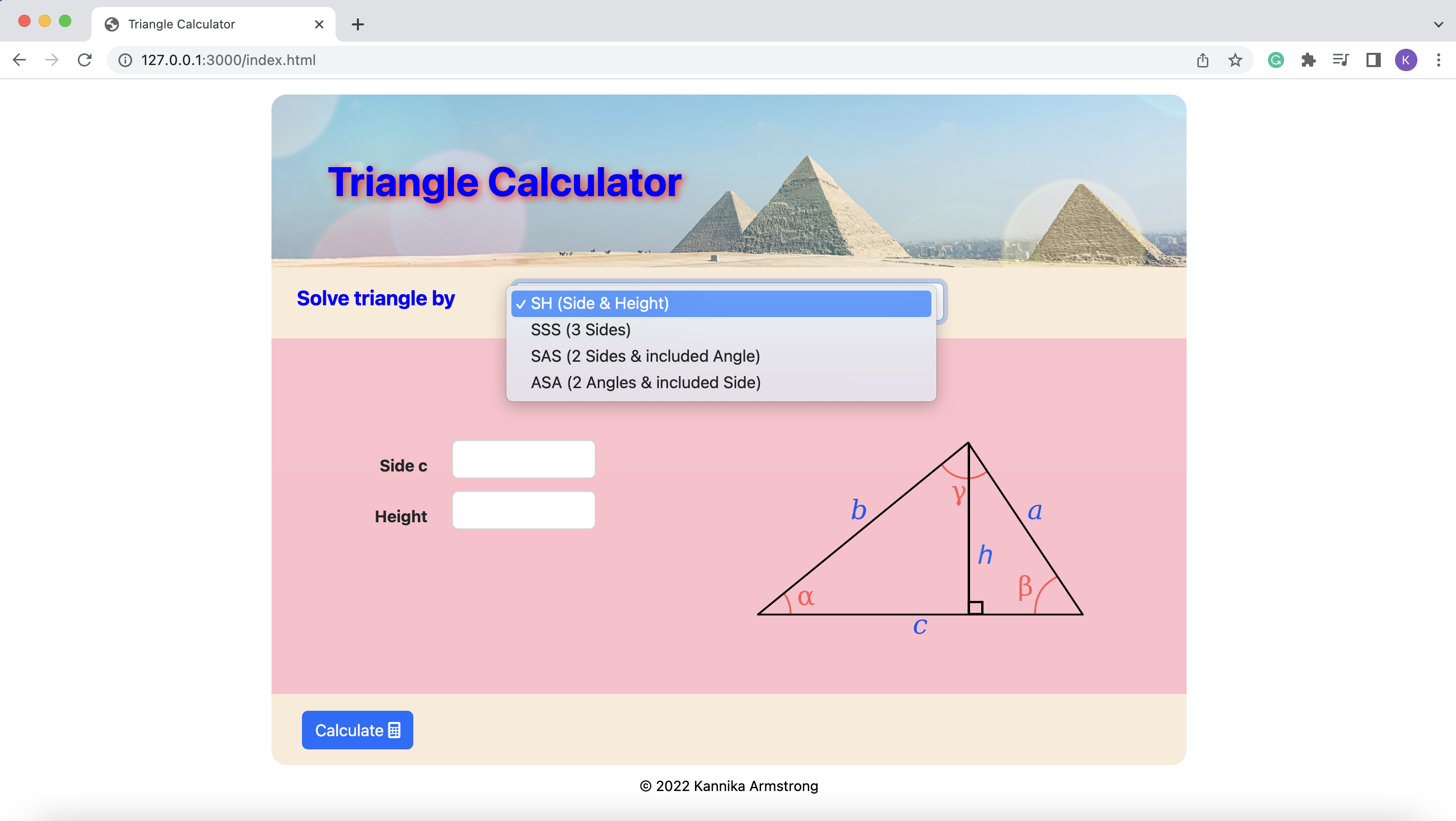 GitHub AKannika/TriangleAreaCalculator Node.js API Application