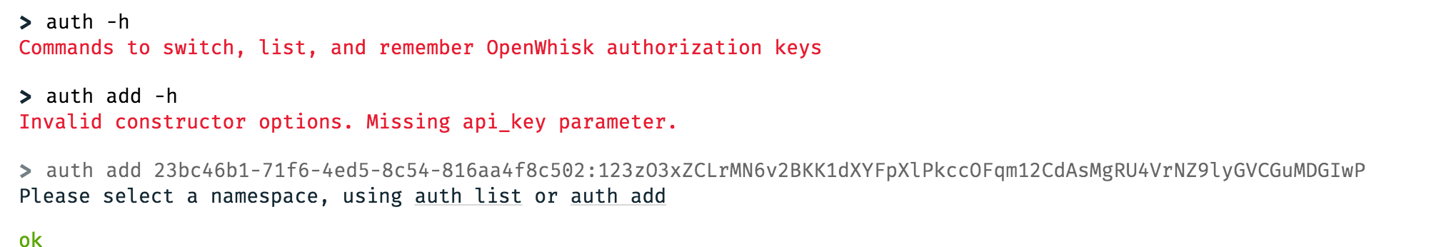 auth add not working as expected · Issue #748 · ibm-functions/shell ...