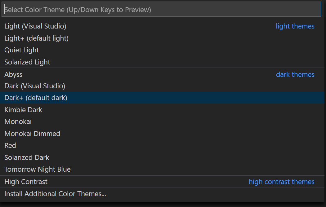 Visual Studio 2019 Dark/Light color themes missing in remote WSL ...
