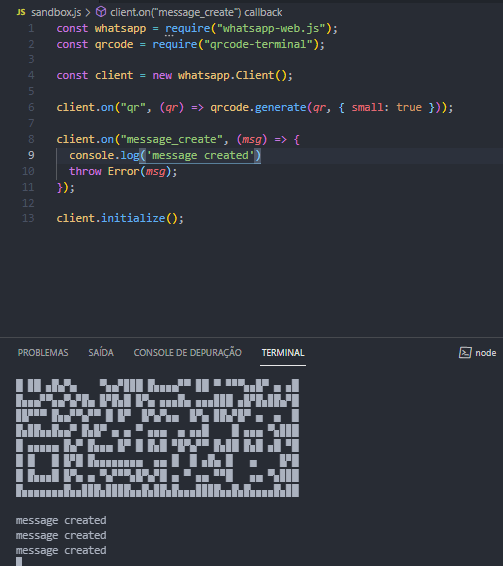 Event callback doesn't throw errors · Issue 828 · pedroslopez/whatsapp