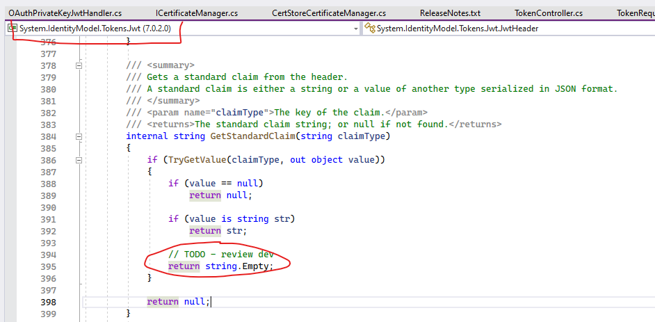 System.IdentityModel.Tokens.Jwt v6.34.0 to 7.0.3 cannot validate tokens ...