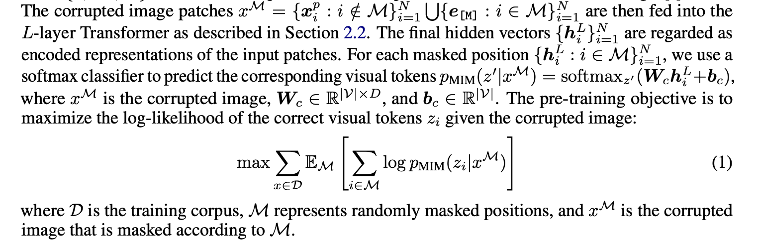 [2022 ICLR Oral] BEiT: BERT Pre-Training of Image Transformers · Issue ...
