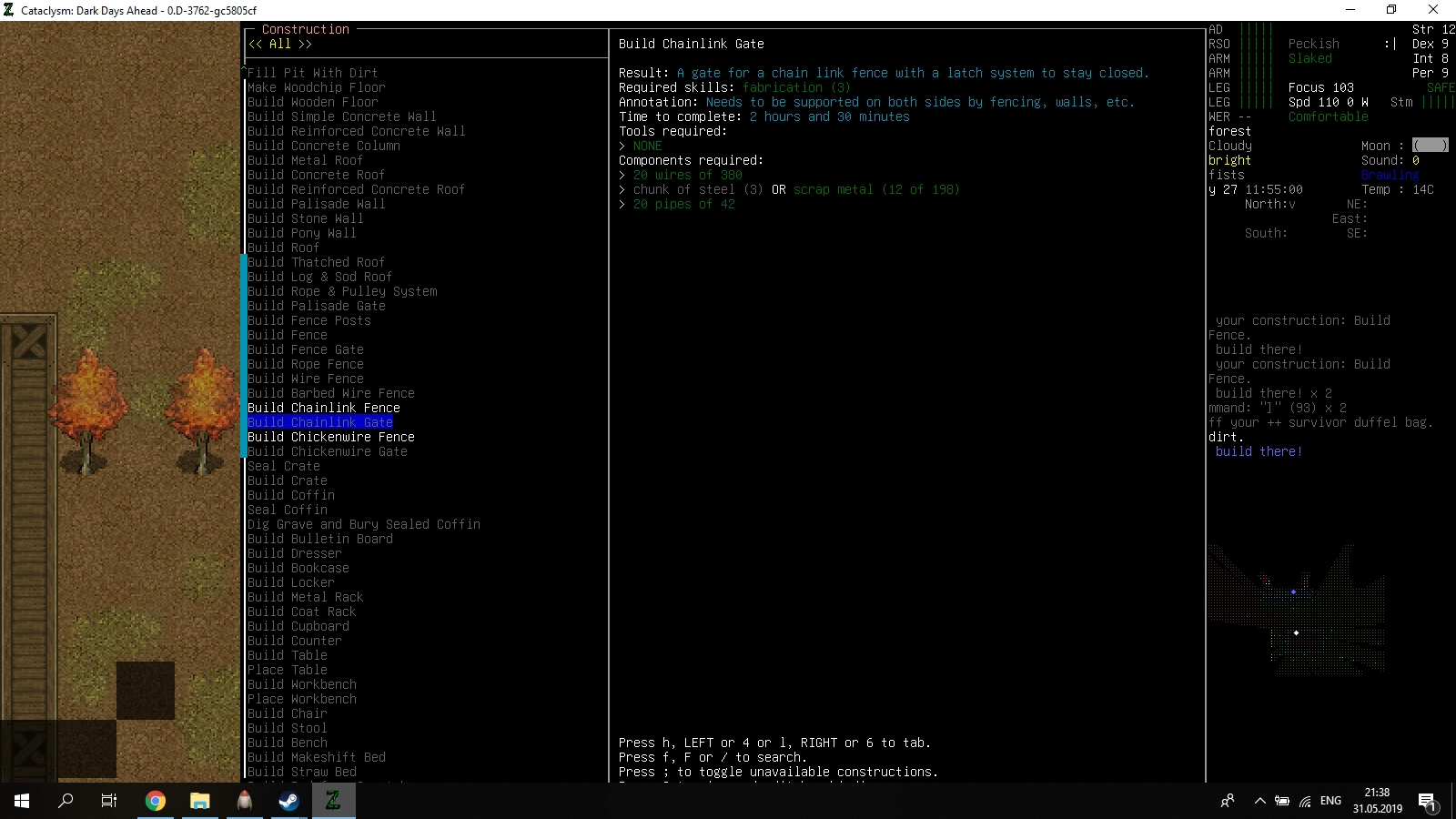 Chainlink gate is impossible to build · Issue #31018 ·  CleverRaven/Cataclysm-DDA