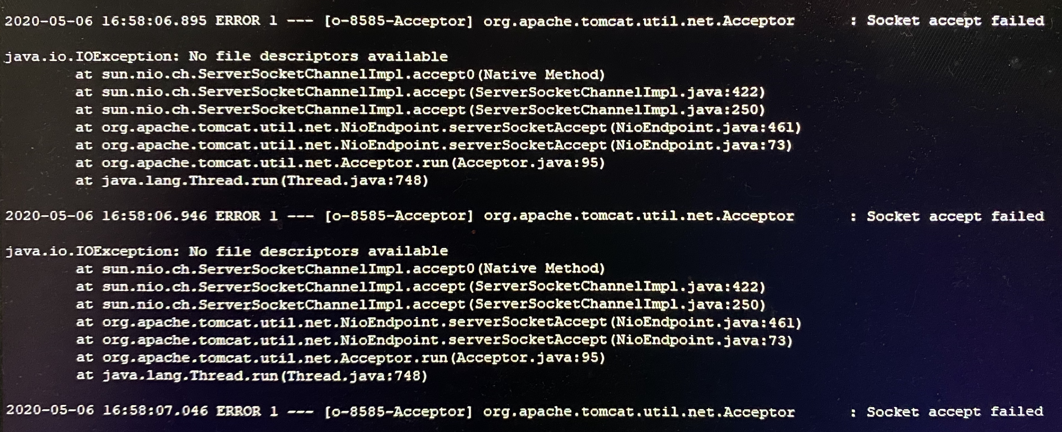[v5] IOException in serviceapi · Issue 961 · reportportal