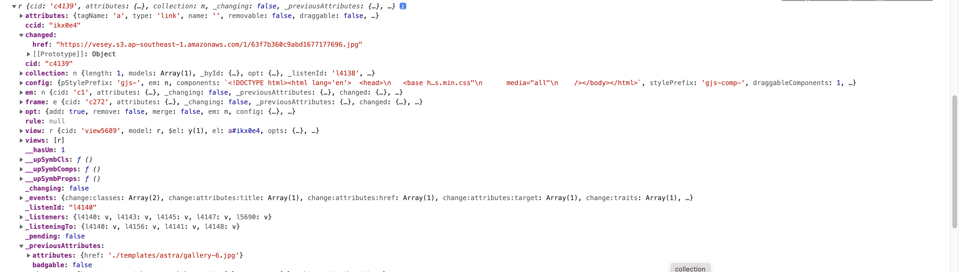 Cannot update parent href attribute of selected component · GrapesJS