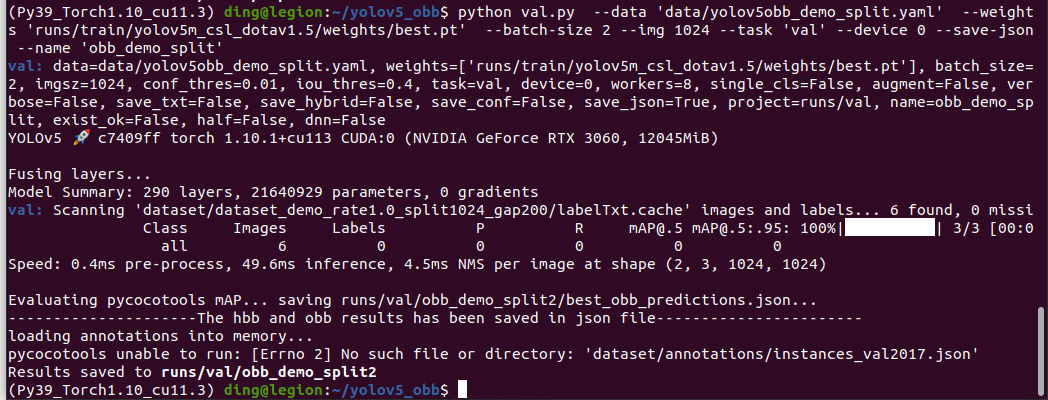 运行Demo中train,val中的问题 · Issue #381 · hukaixuan19970627/yolov5_obb · GitHub