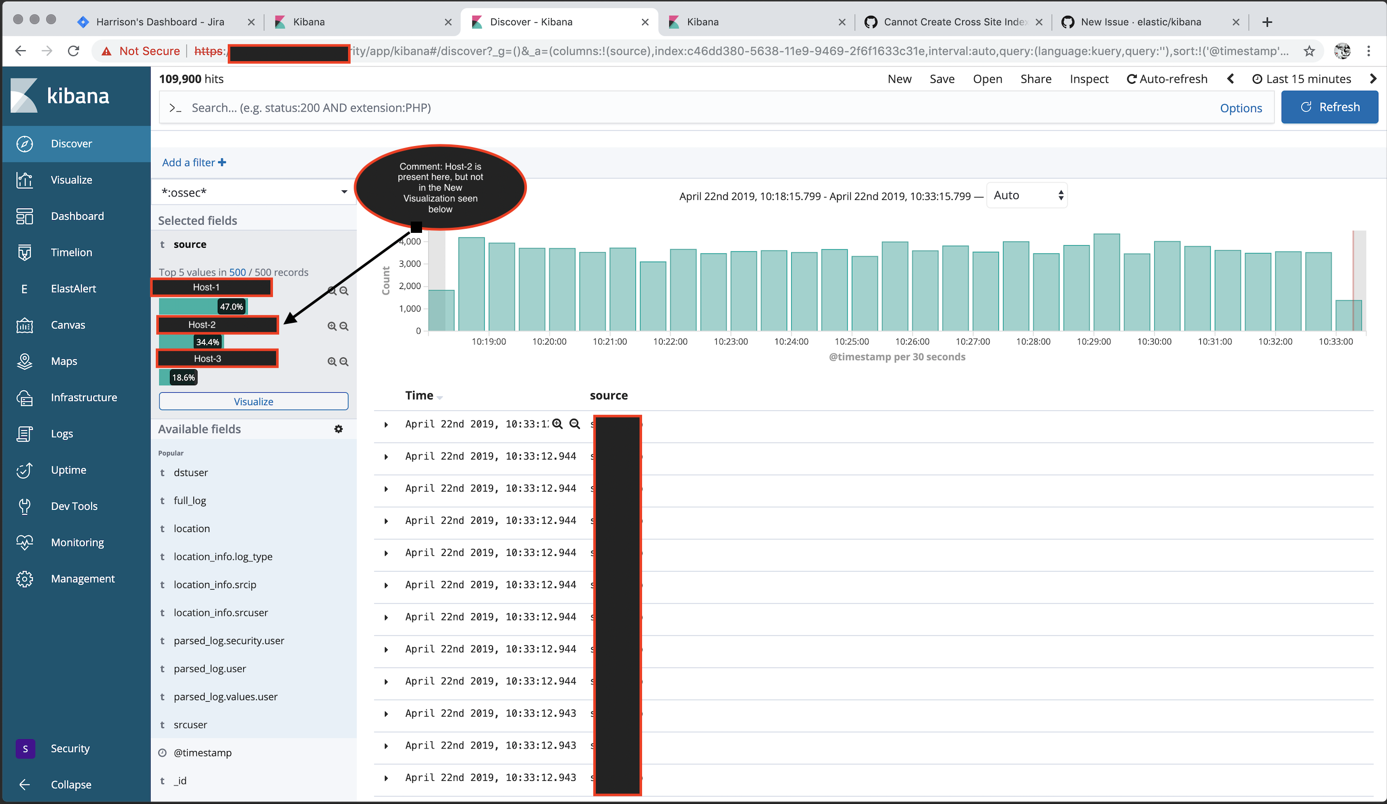 Discover and Visualize show different data in 6.7.1 · Issue #35414 ...