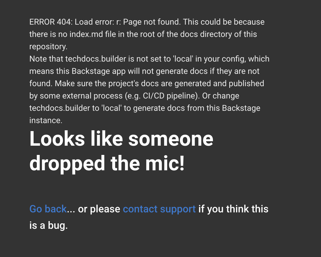 Custom Error Message on TechDocsNotFound / ErrorPage · Issue #6478 ...