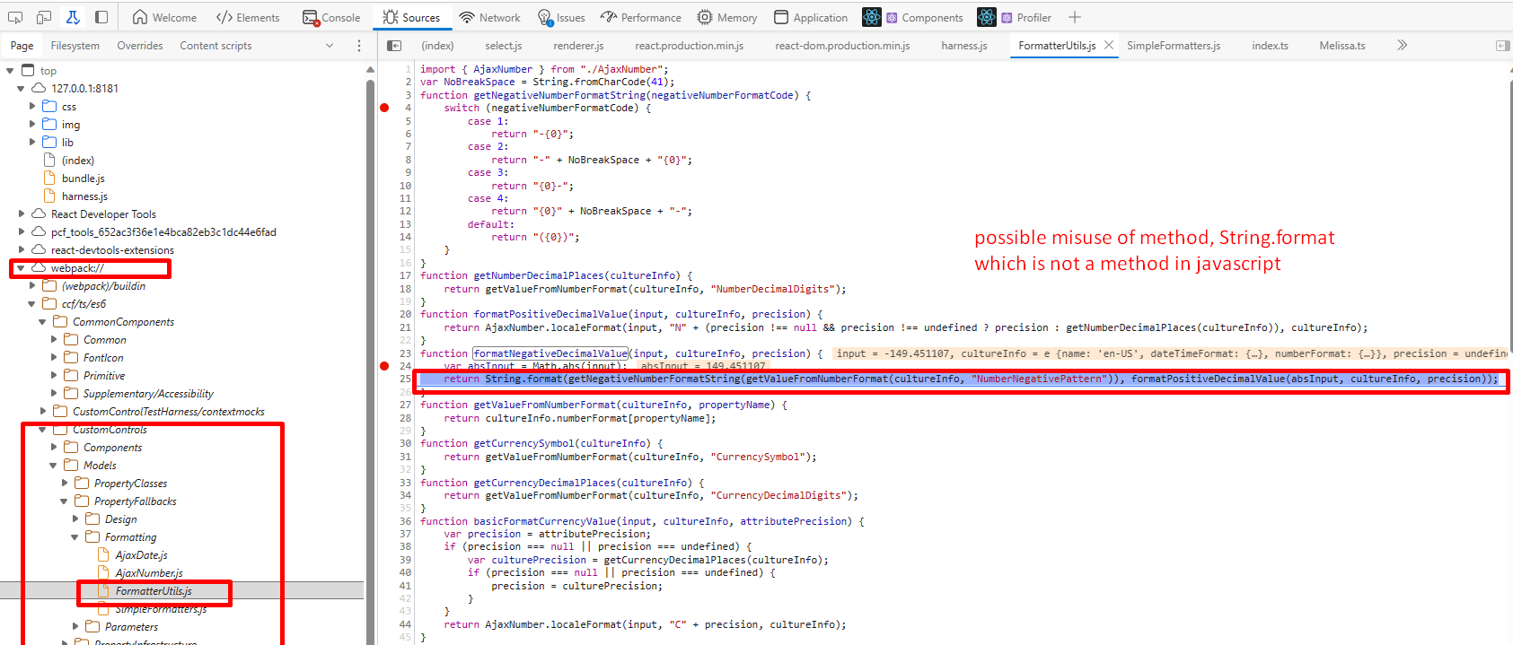 Bug in harness control on String format for demimal numbers · Issue ...