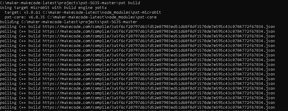 [new] Compilation taking forever for extension built with pxt CLI ...